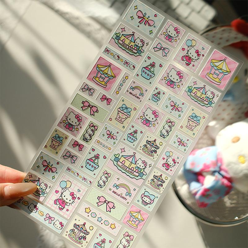Sky Cute Kitty Amusement Park Carousel Stickers for Phone and Tablet Planner
