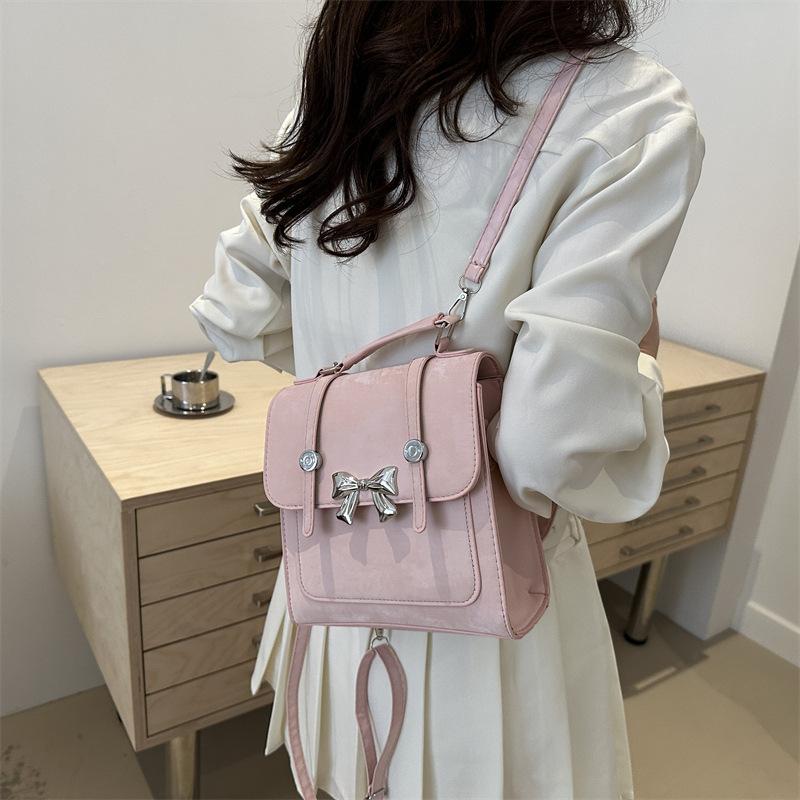 2025 Casual New Fashion College Style Butterfly Personality Large Capacity Foreign Style Single Shoulder Oblique Span Portable Double Backpack Female