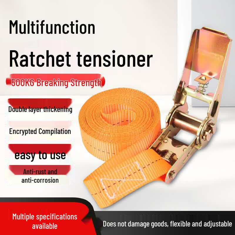 Heavy-Duty Ratchet Cargo Tie-Down Strap