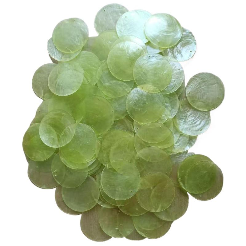 5cm DIY White Capiz Shell with Two Holes Sea Shell Bulk Capiz Shells for Decor DIY Wind Chimes & Crafts Jewellery Accessories