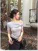 Women's Summer Modal One-Shoulder Slim Fit Korean Style T-Shirt
