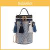 Style Ethnic Mini Crossbody Bag Tassel Woven Cylindrical Bag For Women Use Daily