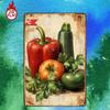 1pc Fresh Vegetables Metal Sign 8x12 Rustic Farmhouse Wall Decor Vintage Bell Pepper Tomato Cucumber Green Apple Tin Plaque