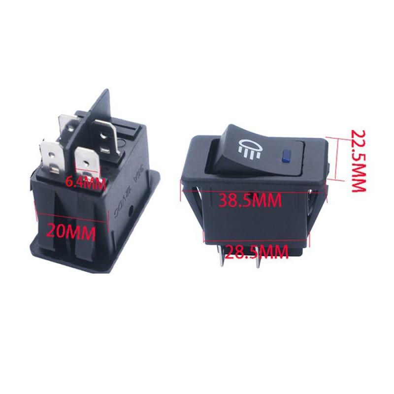 Car Light Rocker Switch ON-OFF Fog Lamp Switch 2 Position 4 Pins LED 12V 35A Switch Button Refitting Auto Interior Accessories