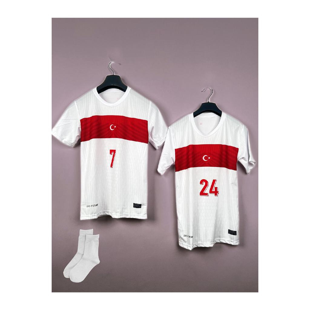 Euro 2024 S.kilisoy-k.aktrkolu White Children's Football Jersey 2 Set (jersey-orap-biletrek)