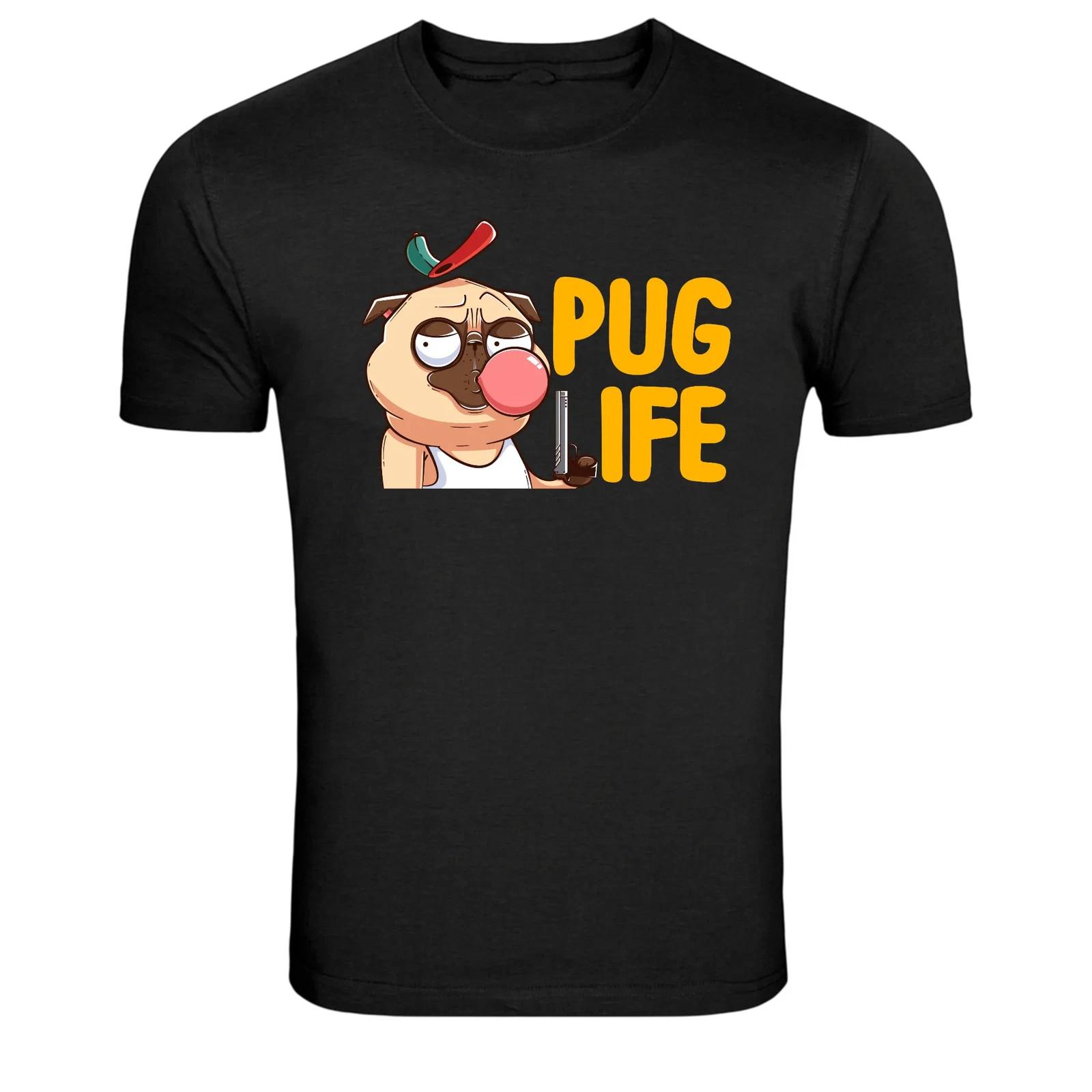 

Street Pug Bubble Gum Attitude Graphic T-Shirt S