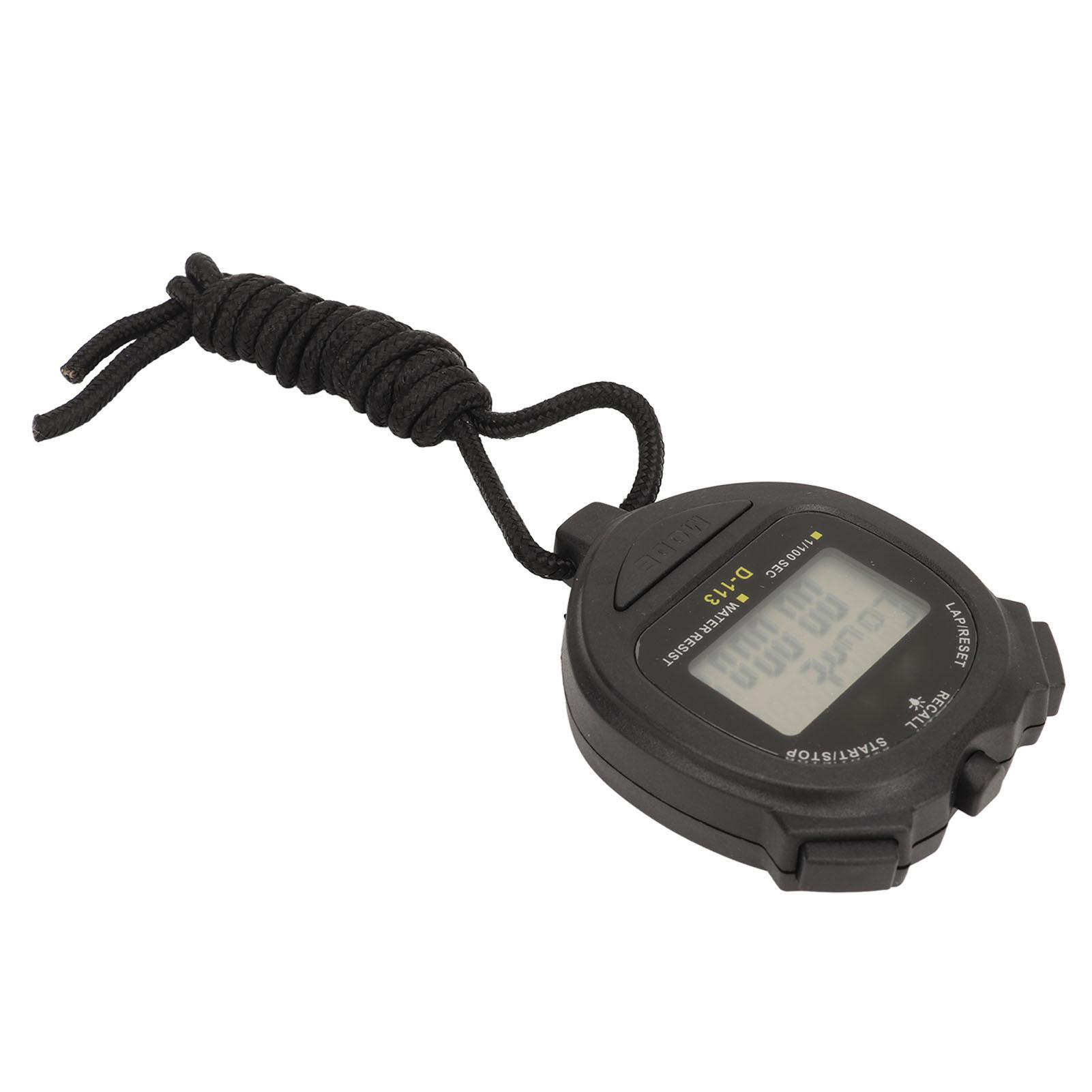 

Цифровой секундомер Память на 60 кругов Сплит Спортивный таймер Водонепроницаемый со шнурком Дата Время Будильник для