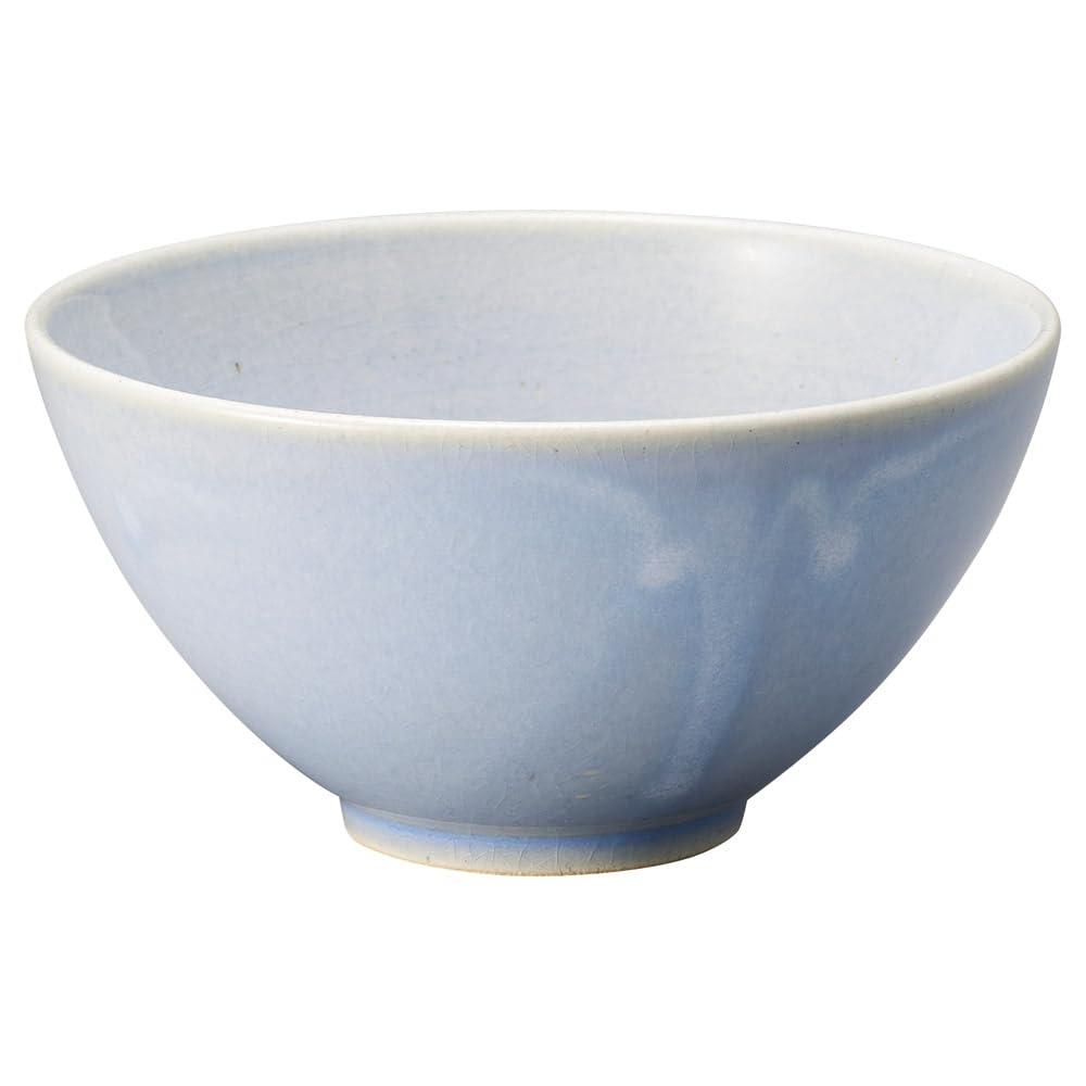 Marui Seito Shigaraki Ware Hechimon Rice Bowl, Diameter Approx. 12cm, Ray Blue, MR-3-4518
