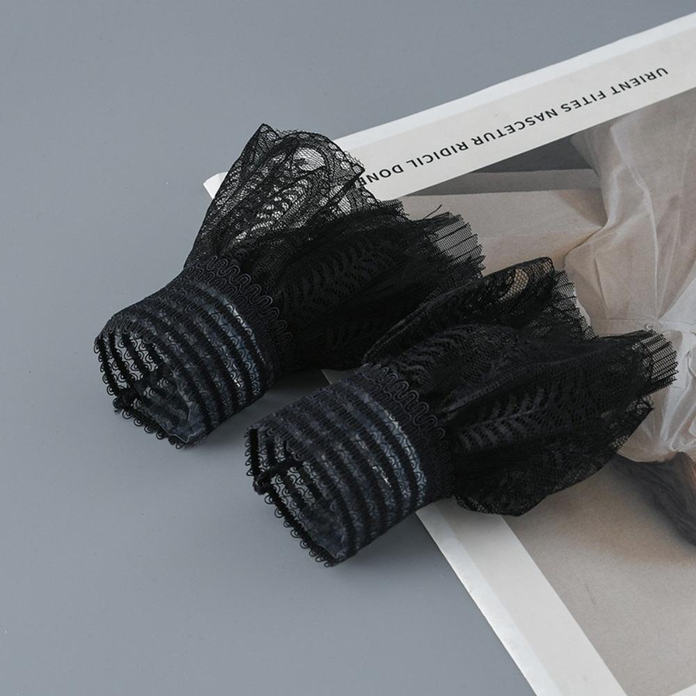 White Fake Cuff Black Wrist Cuff New Lace Cuff чёрный