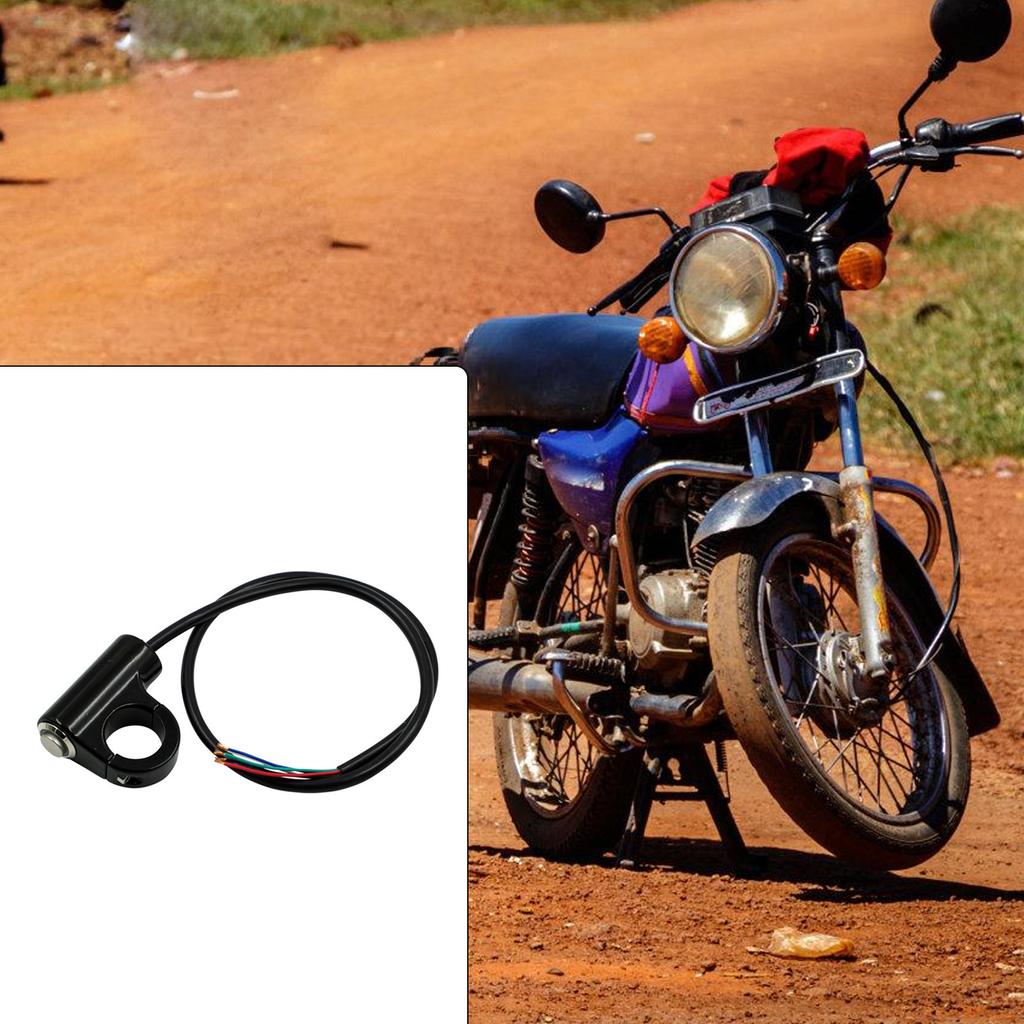 Headlight Brake Fog Light Switch Motorcycle Handlebar Switch Power Start Switch with Automatic Return Button