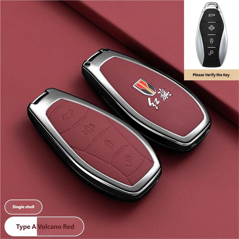 

Car Key Case Keyless Cover Key Shell Car Accessories Zinc Alloy For Hongqi HS5 H5 H9 HS7 H7 L5 HS3 L9 2023 2024 2025 Protection