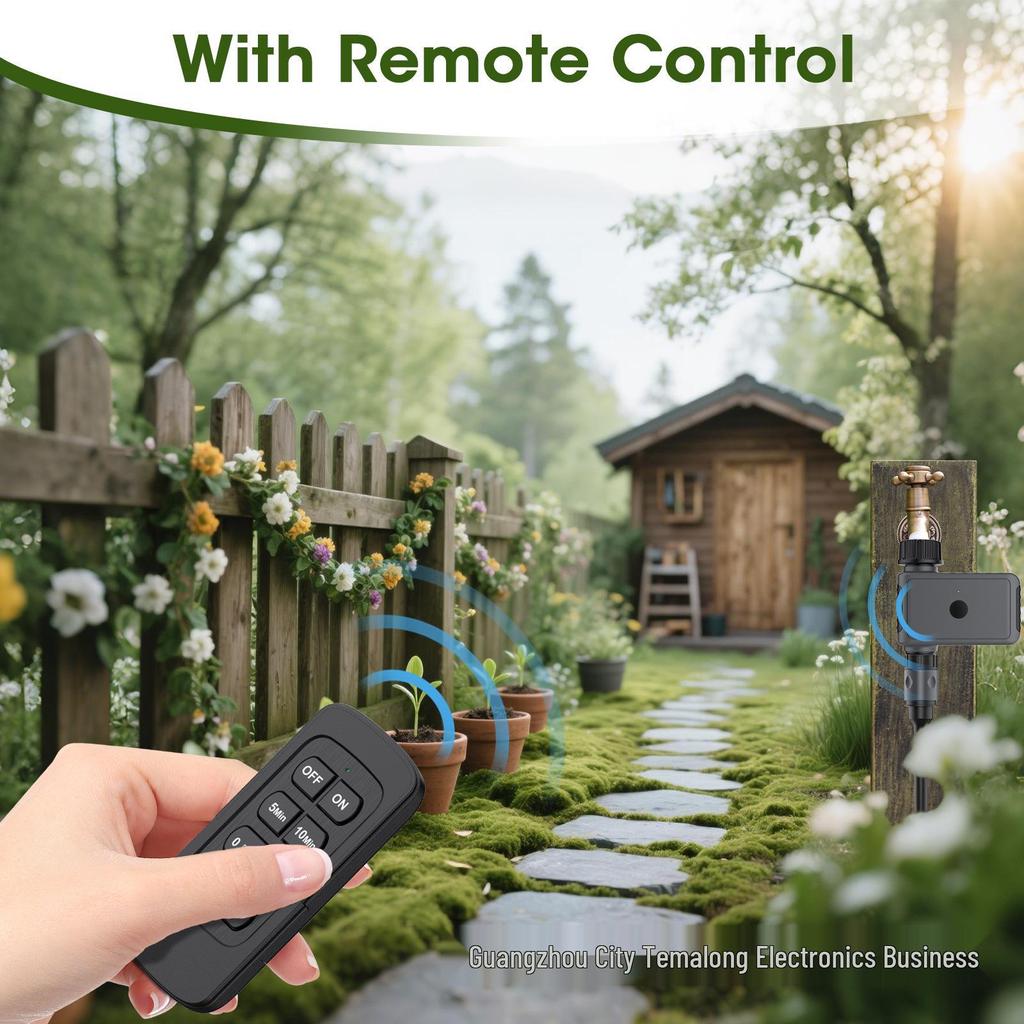 Smart Remote-Controlled Garden Watering Timer & Outdoor Irrigation Sprinkler System