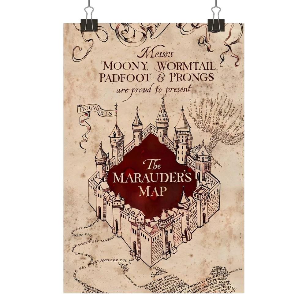 HARRY POTTER Sherpa Marauders Map Blanket