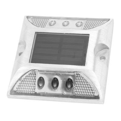 Solar-Terrassenlicht 6-LED Solarbetriebene Auffahrtsleuchte Autobahn Doppelseitige Reflektorlampe
