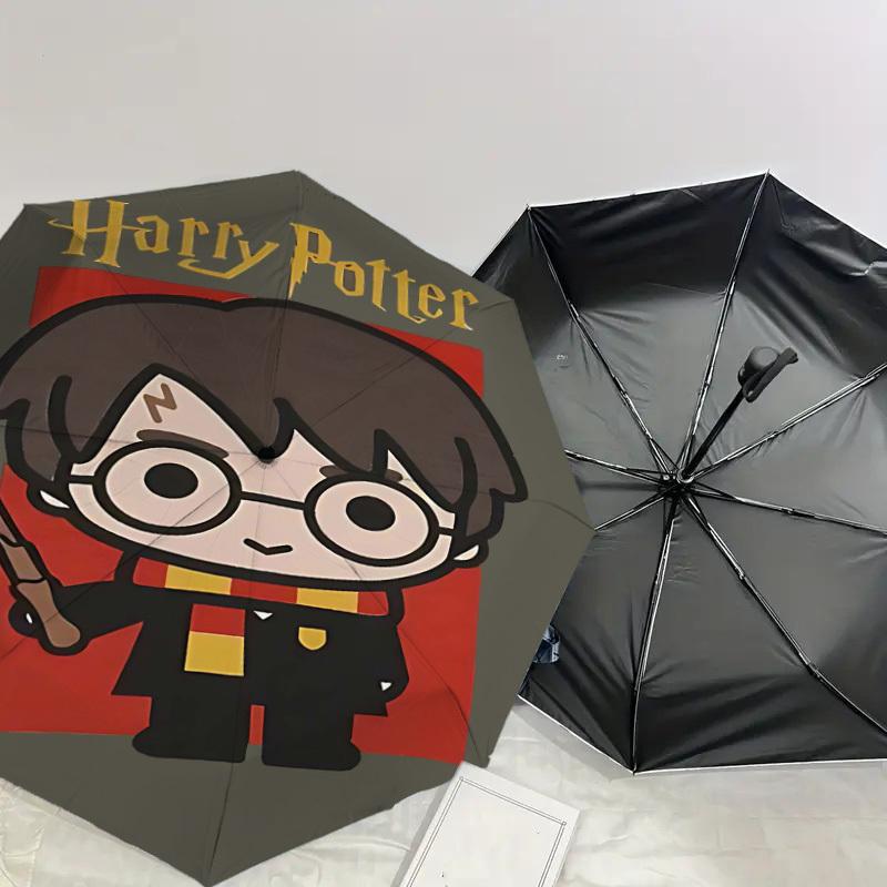 1PC Harry Potter Wizard Umbrella-8-Rib Reinforced, Automatic Open, Lightweight & Durable, Cute Fashion Accessory for Outdoor, D2688
