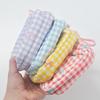 Square Check Fabric Multipurpose Sanitary Napkin Pouch, 4 Colors