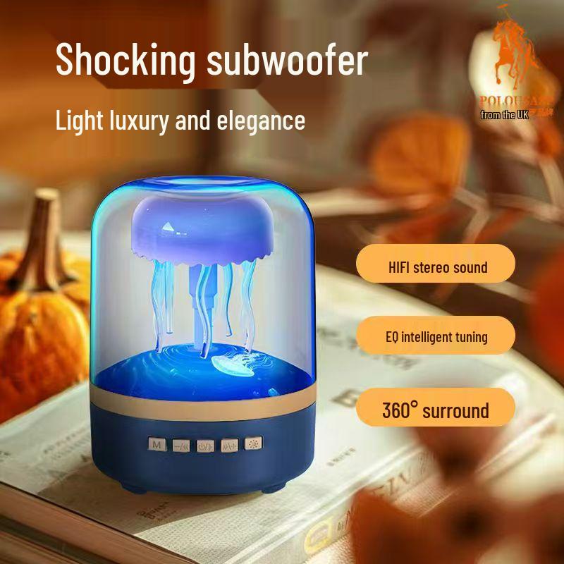 

Creative Jellyfish Bluetooth Speaker with RGB Light and White Noise - Desktop Subwoofer Gift Glass6 Jellyfish Speaker синий