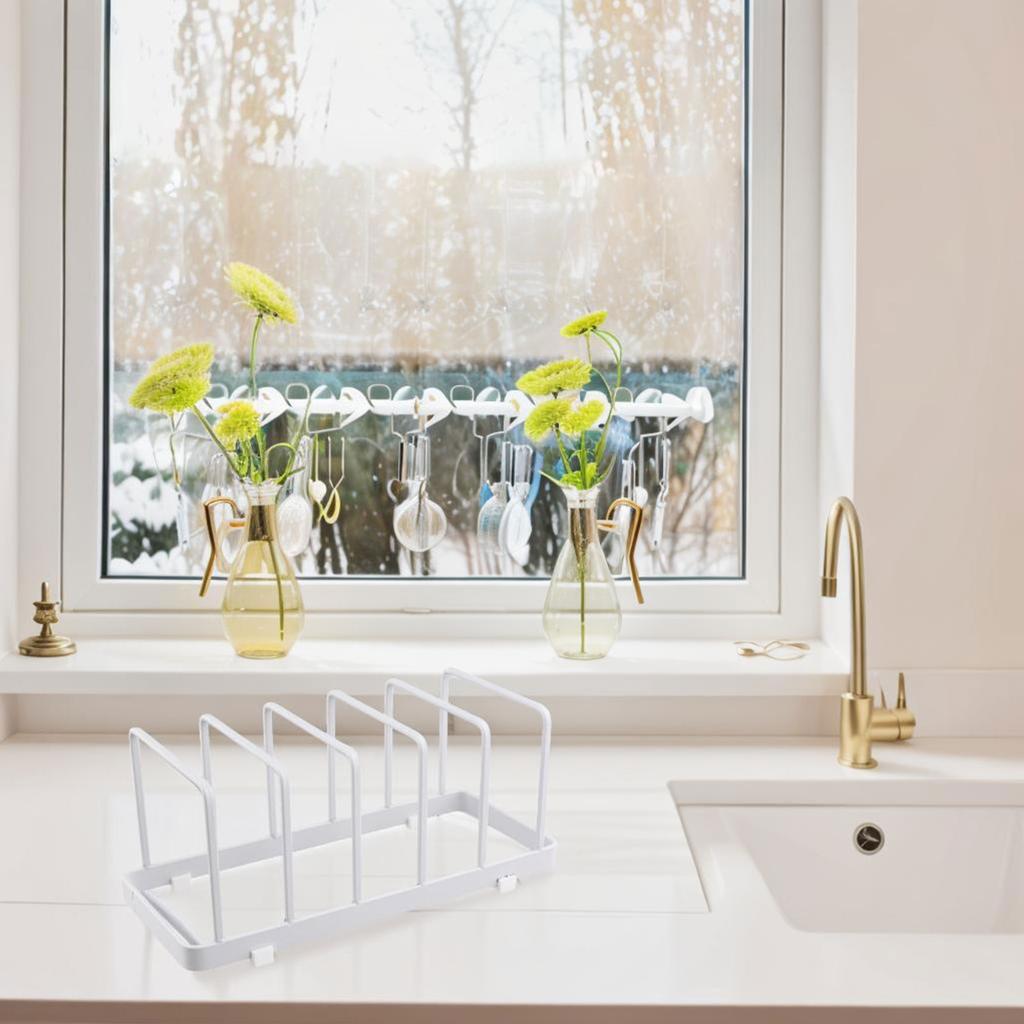 Pot Lid Rack Holder Daily Home Indoor Stainless Steel