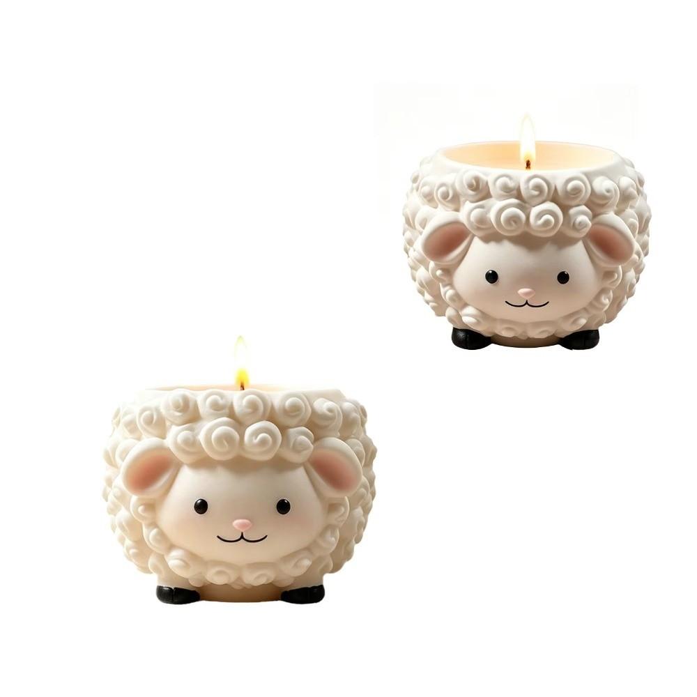 Soft Silicone Sheep Candle Mold Handmade Reusable Candle Mold Animal Statue Mold Home Decoration
