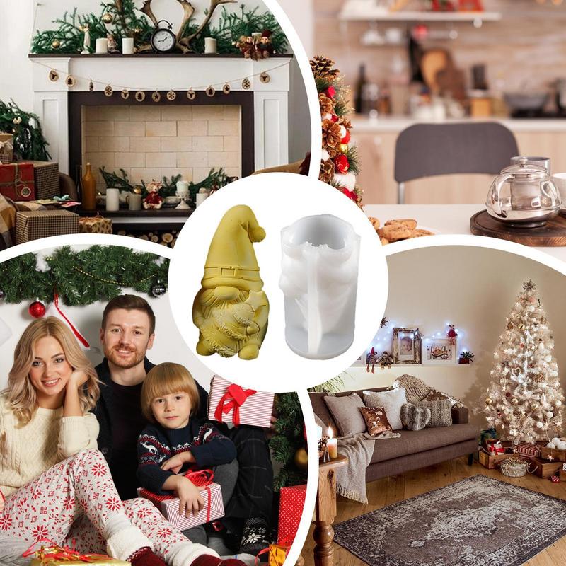 Gnome Mold | Dwarf Candle Making Mould | Valentine's Day Candle Mold for Candle Making 3D Silicone Mold for Resin Plaster