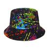 Cappello Panama Hiphop con Fantasia Graffiti Estivo Protezione Solare Cappello da Pescatore Uomo Donna Cappelli a Secchiello Decorati Cappelli da Pescatore Reversibili
