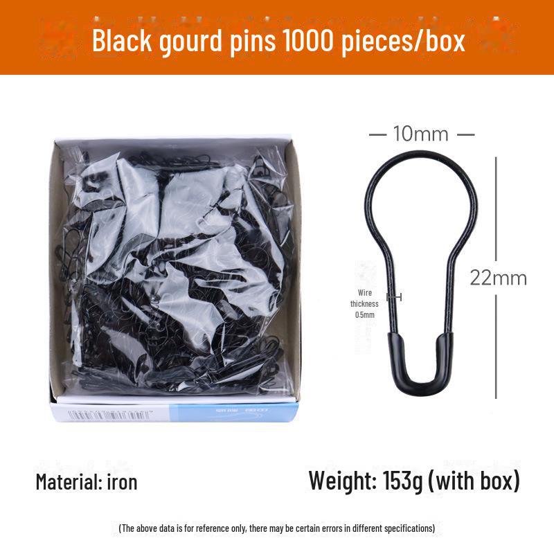Gourd-Shaped Metal Safety Pins: Iron, Copper, Stainless Steel In Gold, Silver, Black - Clothing Tags/Small Pin Buckles