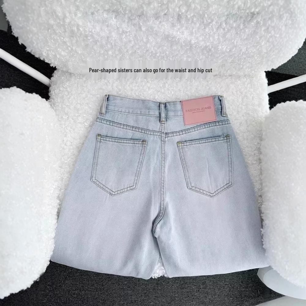 Women’s High Waist Tencel Wide Leg Pants - Cool Ice Silk, Slimming, Straight Fit, Spring Collection