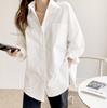 Women White Shirt Cotton  Spring Autumn Vintage Ladies Tops Long Sleeve Casual Turn-down Collar Women's Loose Blouses