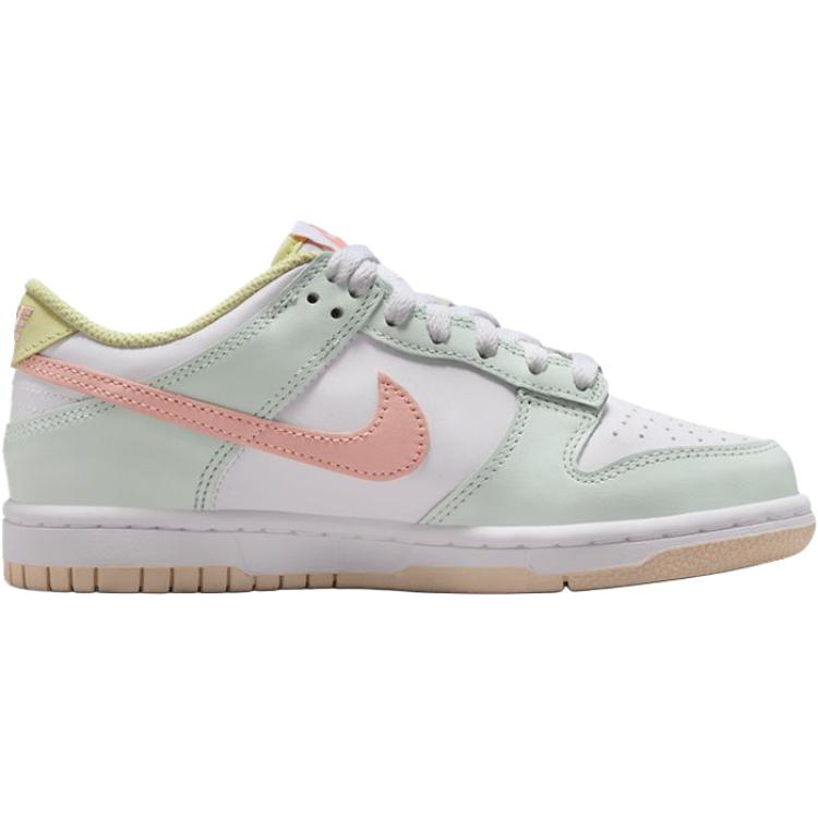 Nike Dunk Low GS White Barely Green Orange Pink Kids Sneakers IV2861181