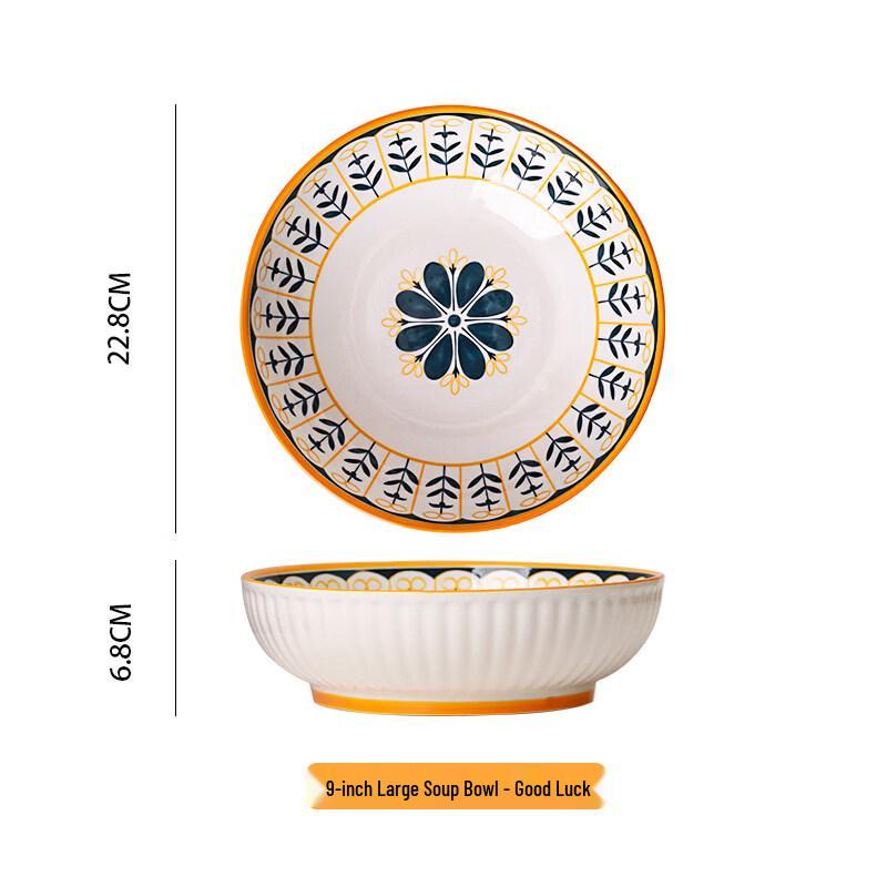 Jingbaodi Good Luck Ceramic Soup Bowl