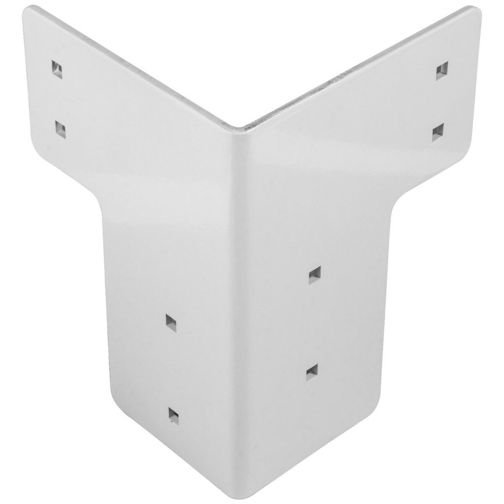 Workbench Corner Brackets 8 PCs Shop Table Bracket Kit 48 LBS Shop Table Corner Brackets 4 mm Right Angle White Color Galvanized Steel Elevated