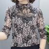 Nuova Maglietta Primaverile a Collo Semi Alto con Maniche Lunghe e Dettagli Cut-Out per Donna Versatile Elegante Top con Strass