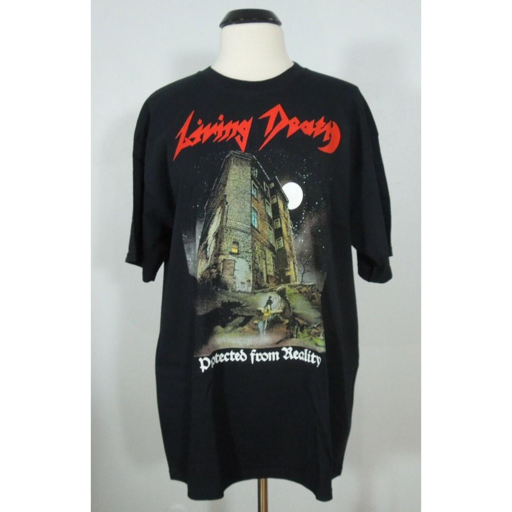 LIVING DEATH Protected From Reality S SMALL T-Shirt Black