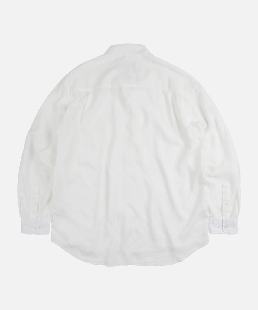 FRIZMWORKS Tencel Linen Open Collar Shirt _ Ivory