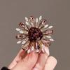 Elegant Sunflower Brooch, Fashionable Diamond-encrusted Brooch Design Sense, Niche Brooch