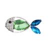 Unique Fish Design Rhinestoned Brooch Pin For Women Fashionable Alloy Accessory Perfect For Scarves And Bags
