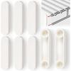 8 Pcs White ABS Plastic Rod Spacer Closet Rod End Caps, Wire Shelf End Caps, Closet System Parts,Durable Wardrobe & Closet Pole Accessories