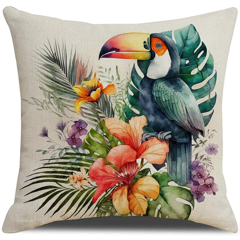 

Новая летняя тропическая зеленая растительность имитация конопли наволочка колибри диванная подушка гостиная декоративная наволочка 45 * 45Cm (excluding pillow core)