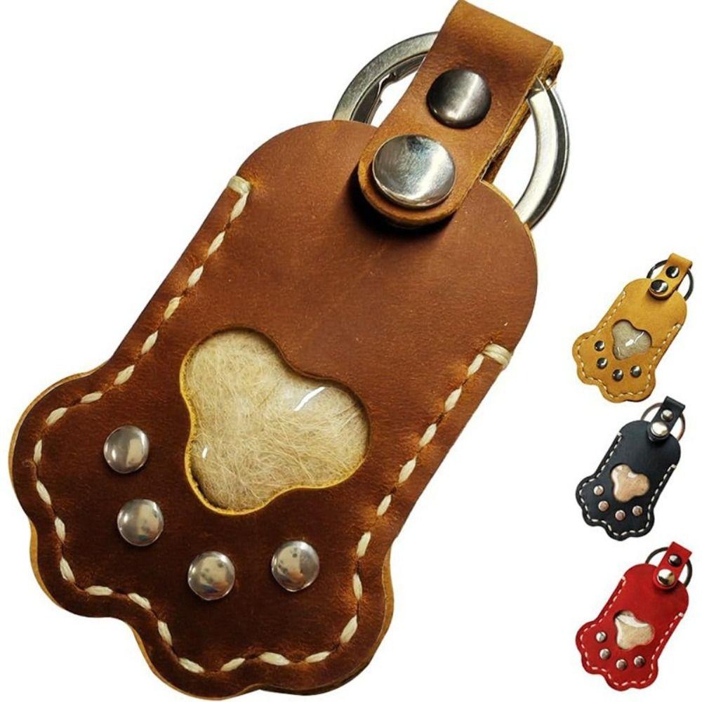 Hair Grooming Pet Hair Memorial Keychain DIY Handmade Paw Shape Keyring  Hanging Accessory
