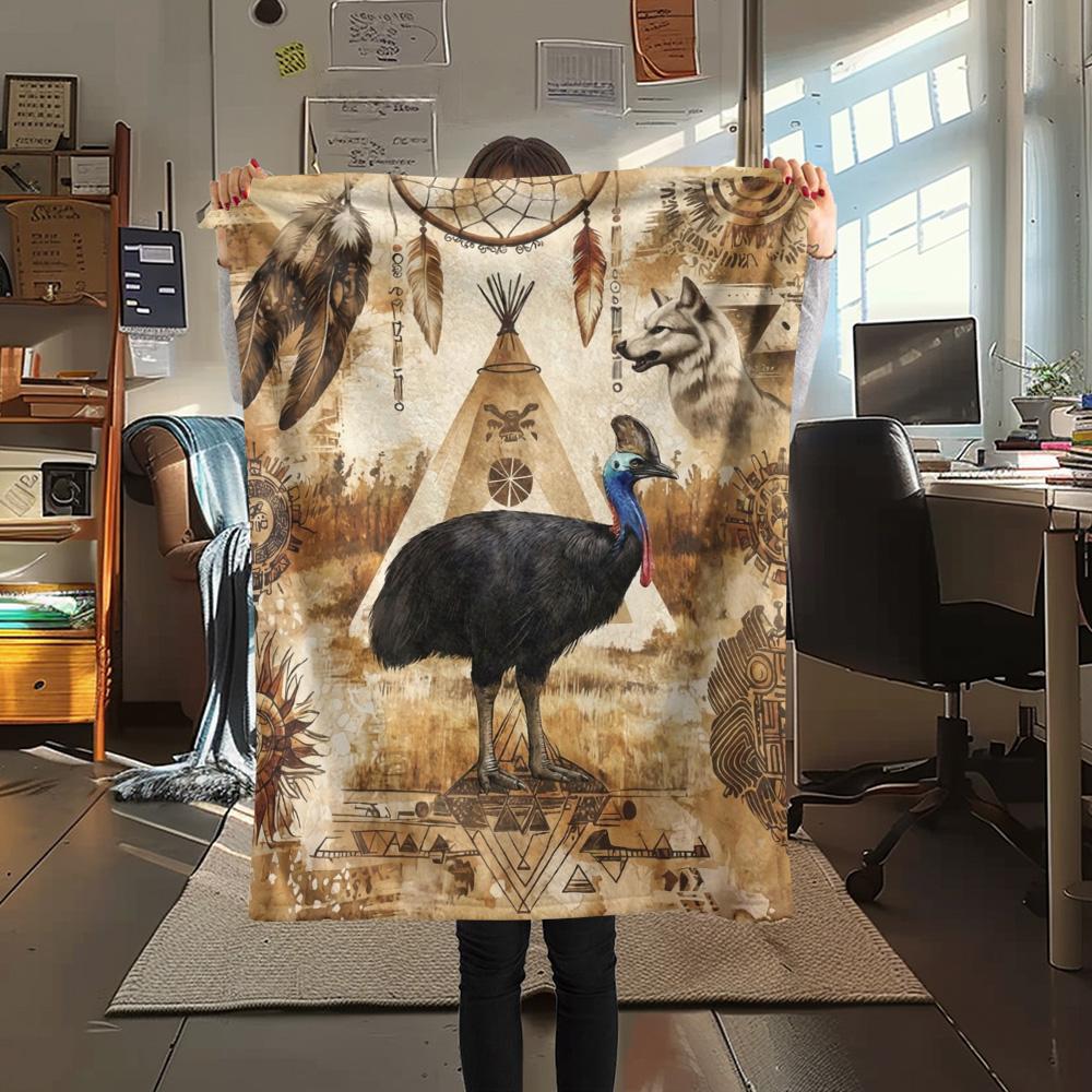 

1PC Animals and Wildness Print FlAannel Blanket, High quality Comfortable for All Seasons, Home Decor, Warmth and Comfort 80cm x 120cm