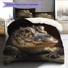 Black Crocodile Pattern Bedding Home Decoration Birthday Gift (1 * Duvet Cover + 2 * Pillowcase, Without Core)