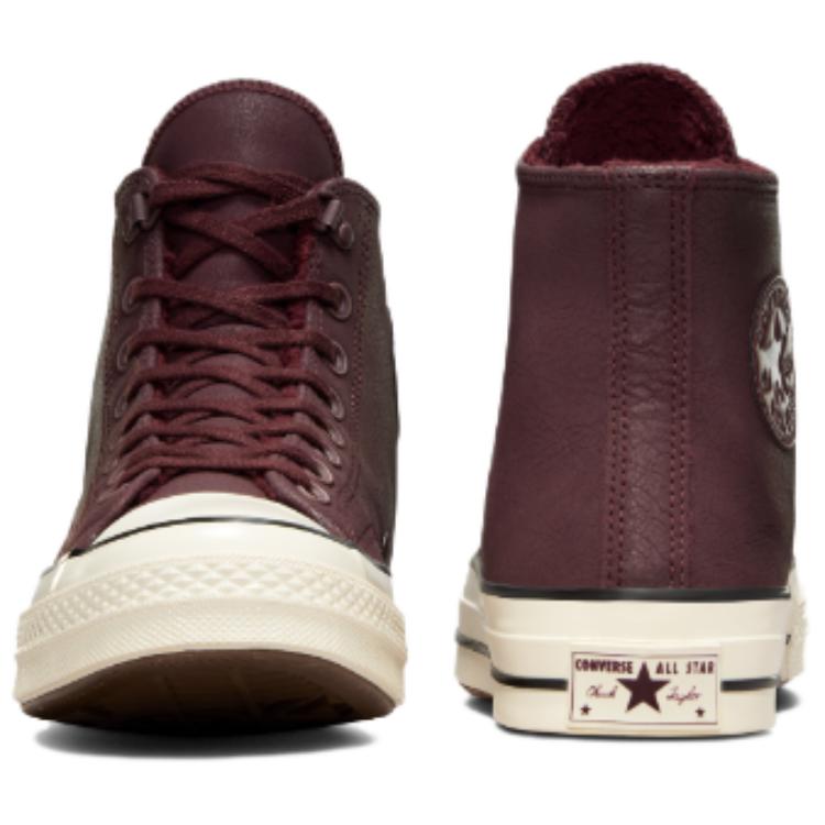 Converse Chuck 70 High Distressed Leather - Bloodstone Unisex Sneakers Rød A09444C