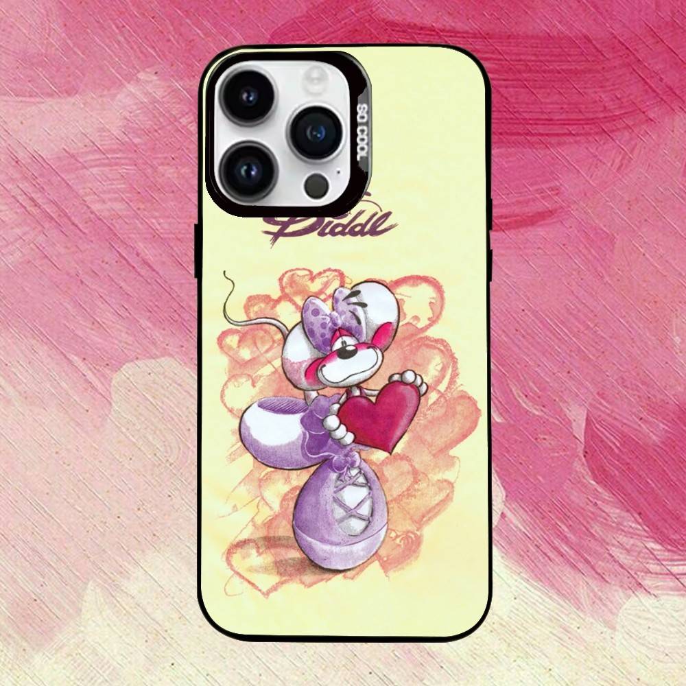 CUTE D-Diddl R-Rat-DR  Phone Case For iPhone 17,16,15,14,13,12,11 Plus,Pro Max,XS,Colorful Silver Black Cover