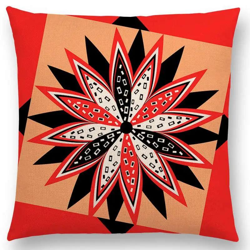 Newest Floral Sofa Pillow Case Geometric Landscape Tropical Joy Mandala Flowers Squares Arrow Cushion Cover