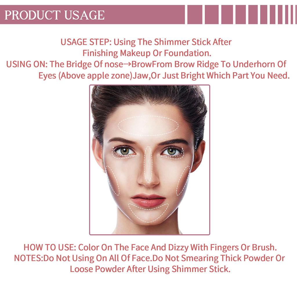 QIC Nose Shadow Repair Stick Blush Highlighter Concealer Stick Three-dimensional Shadow Contour Stick