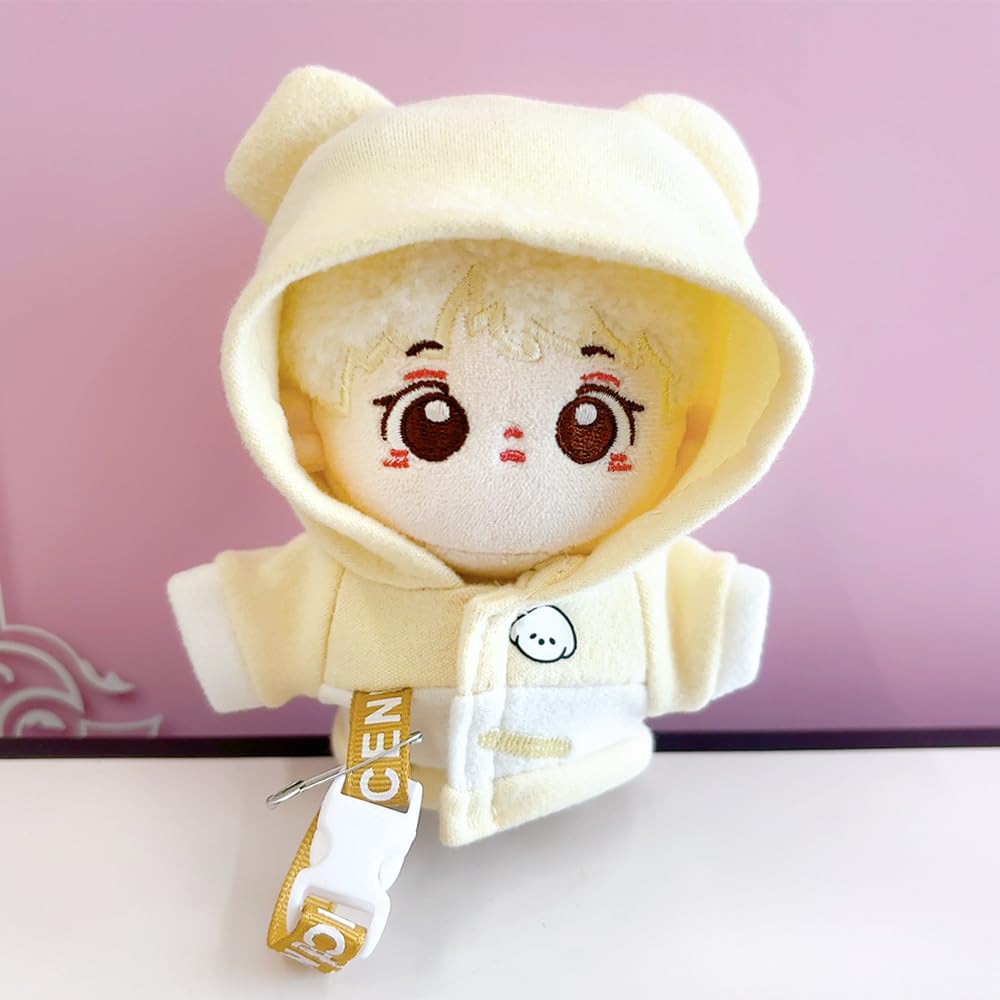 Tier-Kapuzenpullover für 10cm Hund, Gelb, Plüschkleidung, Kigurumi-Zubehör, Otaku-Aktivitäten, Puppen-Maskottchen, K-Pop-Puppen-Kostüm [Gebraucht]