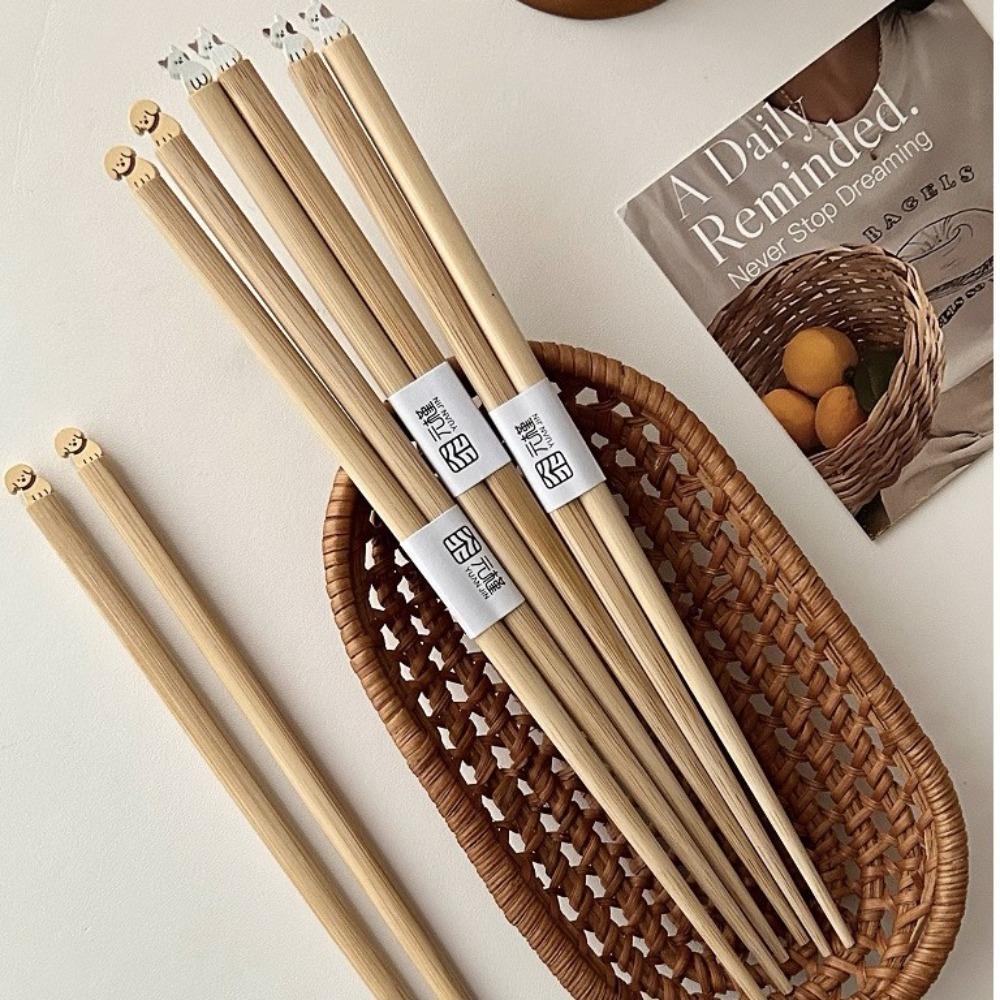 Dog Cat Noodle Chopsticks Long Hot Pot Use Chopsticks Cartoon Long Chopstick  Kitchenware