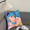 UUrusei YatsuraA Anime Cushion Cover Pillowcase Ultra Soft Skin Friendly Fabric Cloud Like Comfort Concealed Zipper