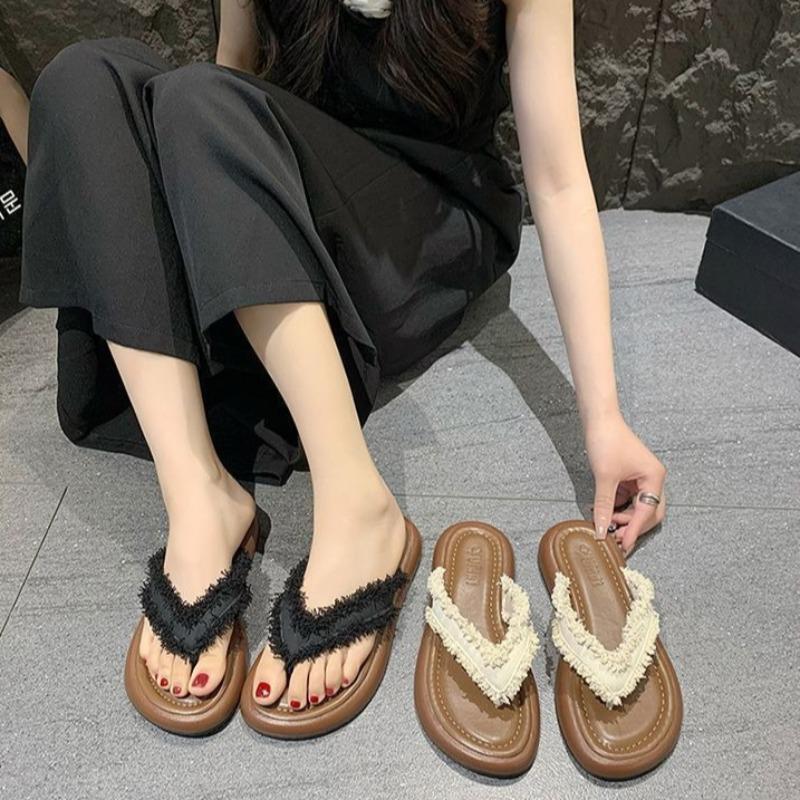 Fashion Women Roman Cool Slippers Retro Flip Flops Fashion Sandal Beach Versatile Shoes Vacation Casual Beach Flat Shoes Sandalias Mujer