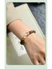Yingge Qi Nan Agarwood Bracelet with Amber and 925 Silver Spacer (No Artificial Oil Injection)